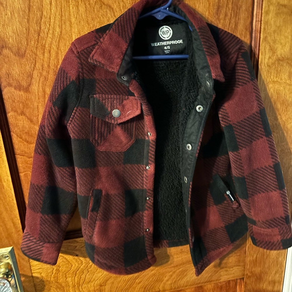 Weatherproof Red and Black Plaid Jacket